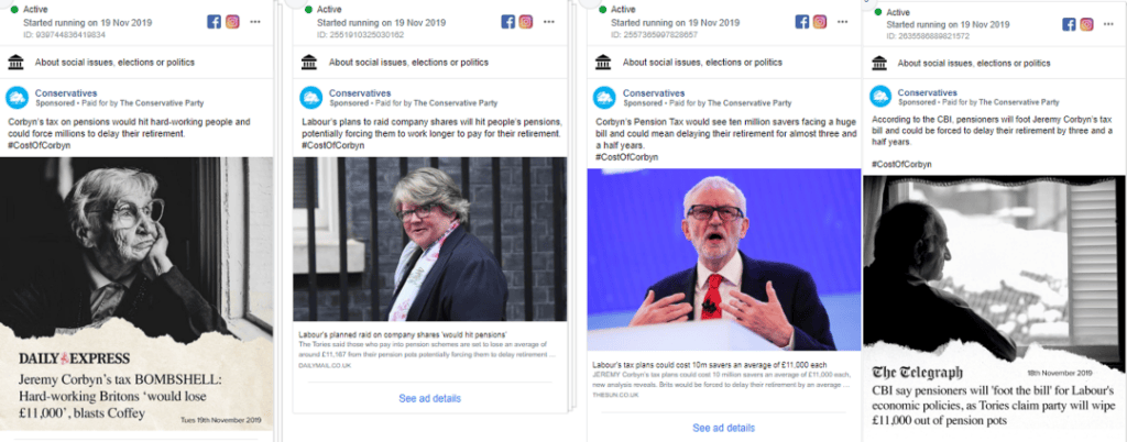 Tories used Facebook to stoke fear of Corbyn’s “tax on&nbsp;pensions”