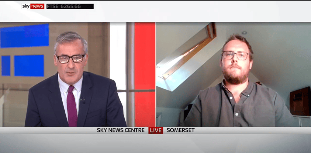 I was on Sky News talking with Colin Brazier about Facebook